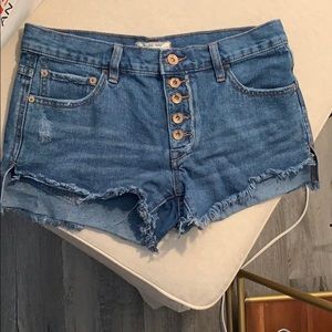 Free People denim blue shorts